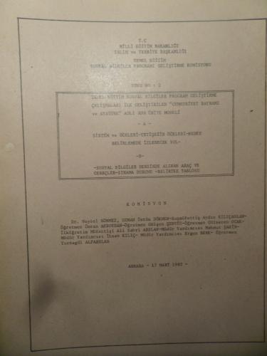 Temel Eğitim Sosyal Bilgiler Programı Geliştirme Komisyonu Sunu No : 2