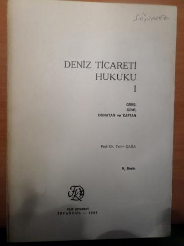 Deniz Ticareti Hukuku I Tahir Çağa