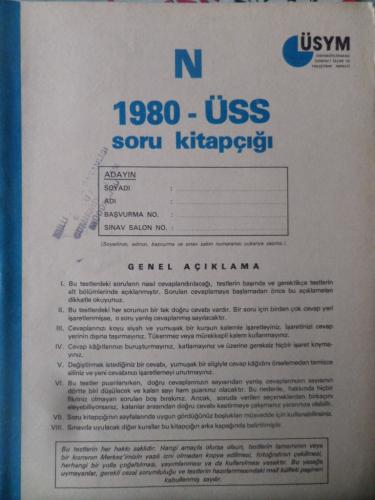 1980 - ÜSS Soru Kitapçığı