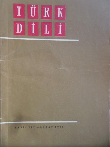 Türk Dili Dergisi 1965 / 161