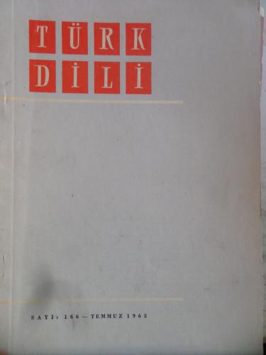 Türk Dili Dergisi 1965 / 166