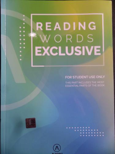 Reading Words Exclusive For Student Use Only