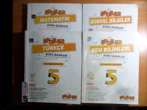 5. Sınıf Okula Yardımcı Sınavlar Hazırlık - Spoiler Soru Bankaları (İkinci El) / 4 Adet