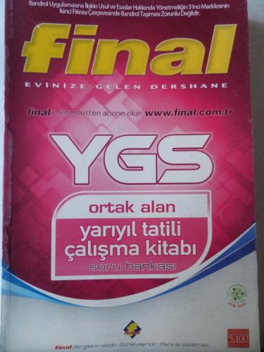 YGS Ortak Alan Yarıyıl Tatili Çalışma Kitabı Soru Bankası