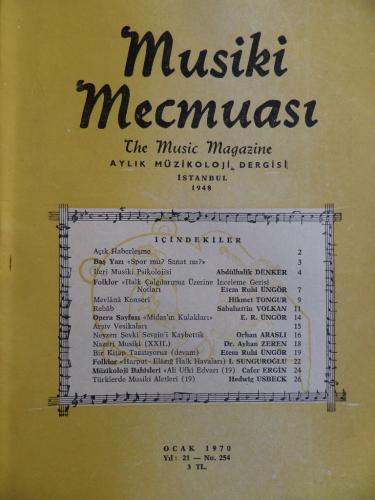 Musiki Mecmuası 1970 / 254