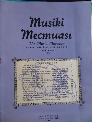 Musiki Mecmuası 1970 / 256
