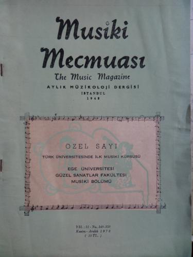 Musiki Mecmuası 1978 / 349-350
