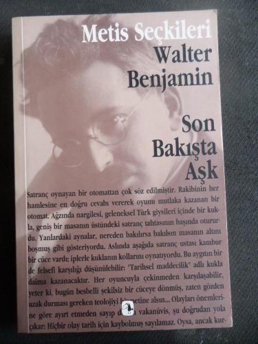Son Bakışta Aşk Walter Benjamin