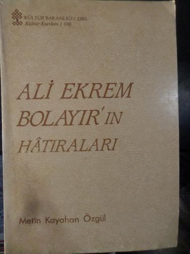 Ali Ekrem Bolayır'ın Hatıraları