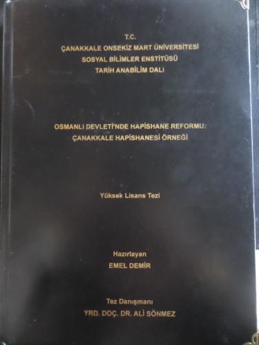 Çanakkale Devleti'nde Hapishane Reformu Çanakkale Hapishanesi Örneği (