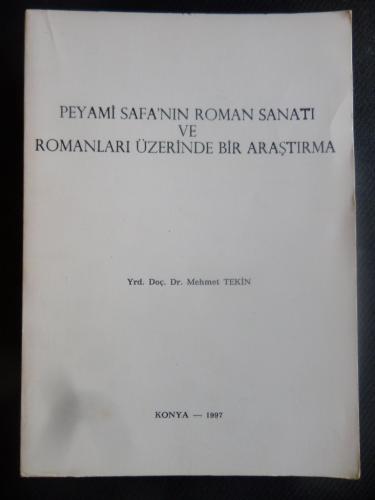 Peyami Safa'nın Roman sanatı Ve Romanları Üzerinde Bir Araştırma*