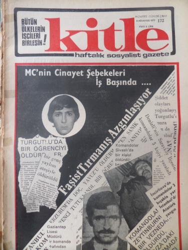 Kitle Gazetesi 8 Ağustos 1977 - MC'nin Cinayet Şebekeleri İş Başında