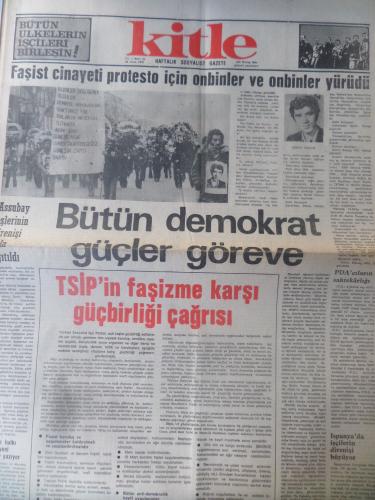 Kitle Gazetesi 28 Ocak 1975 - Bütün Demokrat Güçler Göreve
