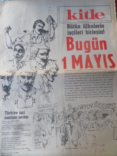 Kitle Gazetesi 29 Nisan 1975 - Bütün Ülkelerin İşçileri Birleşin! Bugün 1 Mayıs