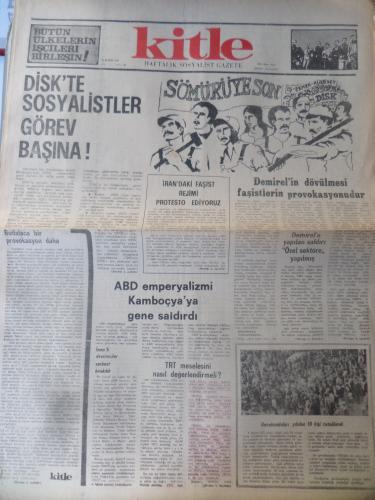 Kitle Gazetesi 20 Mayıs 1975 - Disk'te Sosyalistler Görev Başına