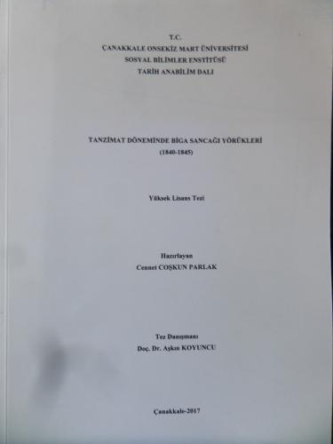 Tanzimant Döneminde Biga Sancağı Yörükleri ( Yüksek Lisans Tezi )