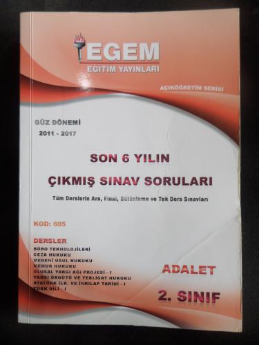 2. Sınıf Güz Dönemi Adalet Son 6 Yılın Çıkmış Sınav Soruları