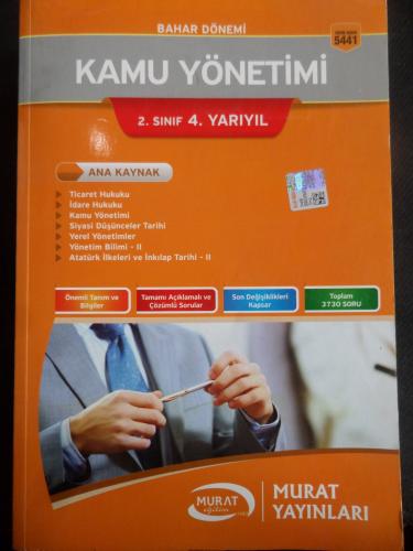 2. Sınıf 4. Yarıyıl Kamu Yönetimi Ana Kaynak (Yayın Kodu 5441)