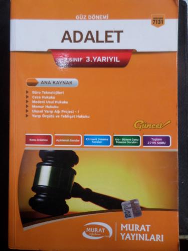 2. Sınıf 3. Yarıyıl Güz Dönemi Adalet Ana Kaynak (Yayın Kodu 7131)