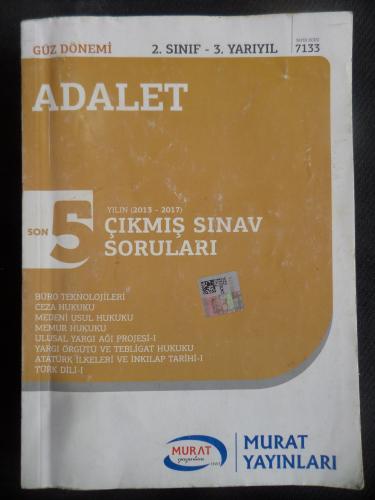2. Sınıf 3. Yarıyıl Adalet Son 5 Yılın Çıkmış Sınav Soruları