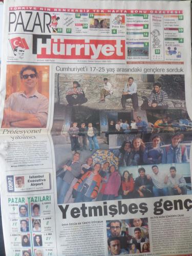 Hürriyet Gazetesi 25 Ekim 1998 - Cumhuriyet'i 17-25 Yaş Arasındaki Gençlere Sorduk