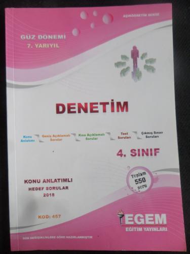 4. Sınıf 7. Yarıyıl Güz Dönemi Denetim Konu Anlatımlı Hedef Sorular