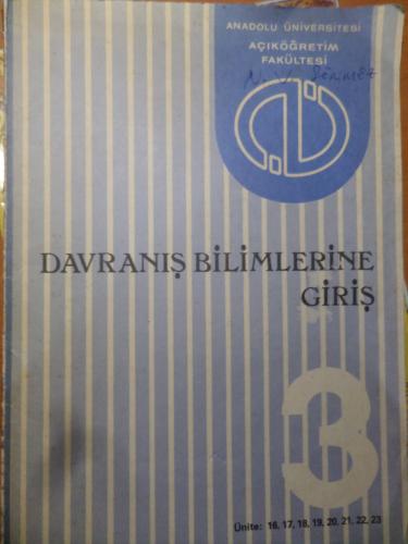 Davranış Bilimlerine Giriş 3 Filiz Göktuna Yaylacı