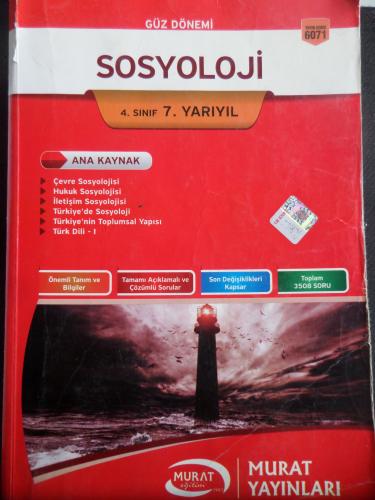 4. Sınıf 7. Yarıyıl Sosyoloji Ana Kaynak (Yayın Kodu 6071)