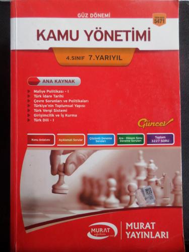 4. Sınıf 7. Yarıyıl Kamu Yönetimi Ana Kaynak (Yayın Kodu 5471)