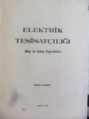 Elektrik Tesisatçılığı Bilgi ve İşlem Yaprakları