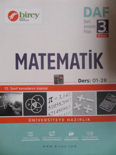 Üniversiteye Hazırlık Matematik Ders Anlatım Föyü 3. Kitap