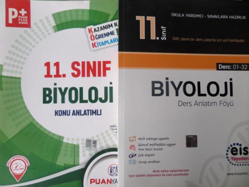 11. Sınıf Biyoloji Okula Yardımcı Sınavlara Hazırlık Kitapları / 2 Adet