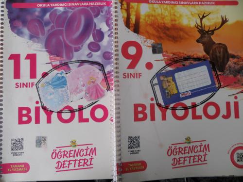 9. ve 11. Sınıf Biyoloji Okula Yardımcı Sınavlara Hazırlık Kitapları /