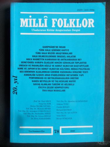 Milli Folklor Dergisi 2008 / 78