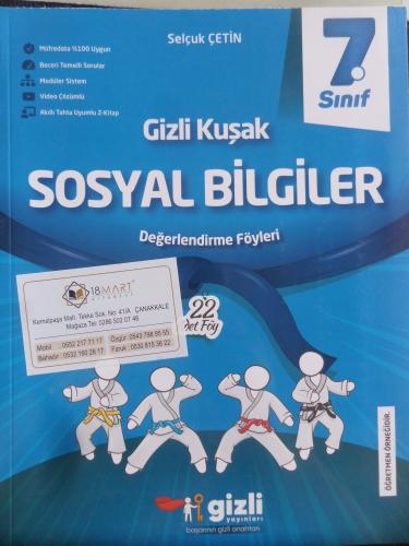 7. Sınıf Gizli Kuşak Sosyal Bilgiler Değerlendirme Föyleri