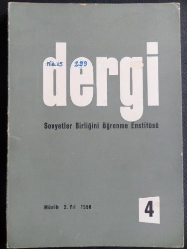 Sovyetler Birliğini Öğrenme Enstitüsü Dergisi 1956 / 4