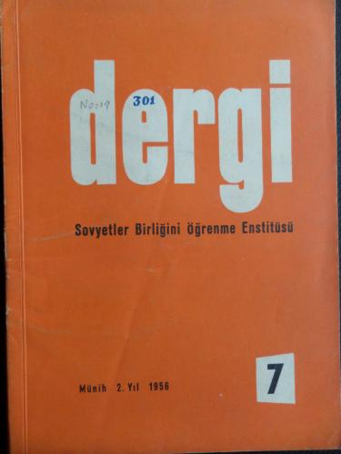 Sovyetler Birliğini Öğrenme Enstitüsü Dergisi 1956 / 7
