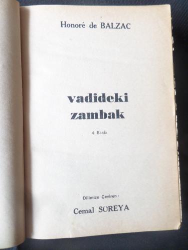 Vadideki Zambak Honore De Balzac