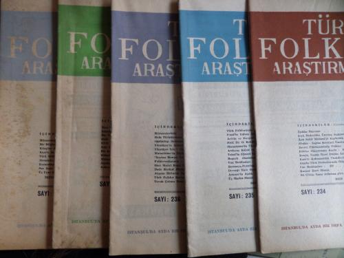 Türk Folklor Araştırmaları Dergisi 1969 / 5 Adet