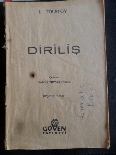 Diriliş Lev Nikolayeviç Tolstoy