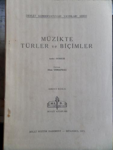 Müzikte Türler Ve Biçimler Andre Hodeir