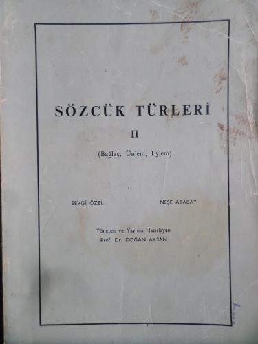 Sözcük Türleri II Neşe Atabay