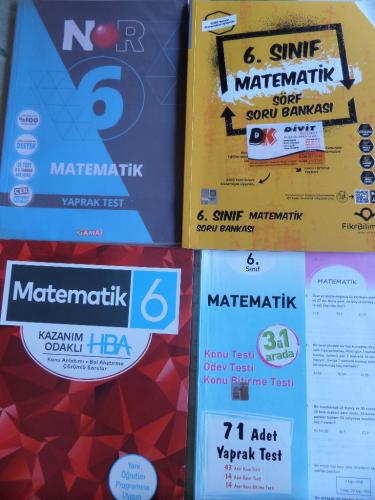 6. Sınıf Matematik Okula Yardımcı Sınavlara Hazırlık Kitapları / 4 Adet