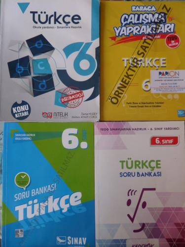 6. Sınıf Türkçe Okula Yardımcı Sınavlara Hazırlık Kitapları / 4 Adet