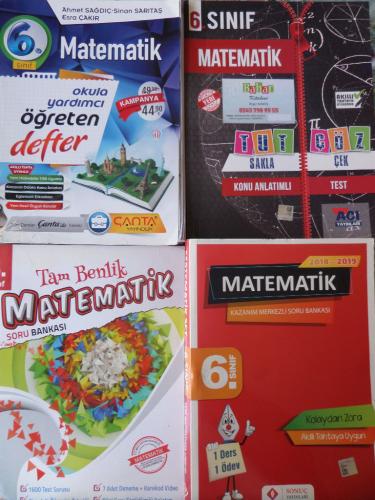 6. Sınıf Matematik Okula Yardımcı Sınavlara Hazırlık Kitapları / 4 Adet