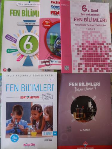 6. Sınıf Fen Bilimleri Okula Yardımcı Sınavlara Hazırlık Kitapları / 5 Adet