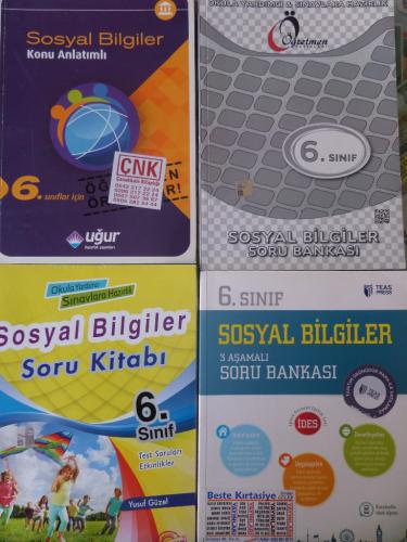 6. Sınıf Sosyal Bilgiler Okula Yardımcı Sınavlara Hazırlık Kitapları / 4 Adet