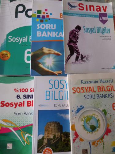 6. Sınıf Sosyal Bilgiler Okula Yardımcı Sınavlara Hazırlık Kitapları / 6 Adet